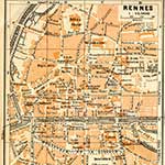 Rennes  France maps in public domain, royalty free
